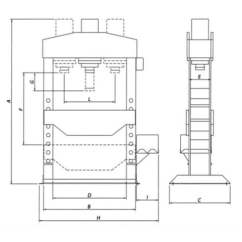 Пресс электрогидравлический гаражный WERTHER PRM150 (ОМА667)