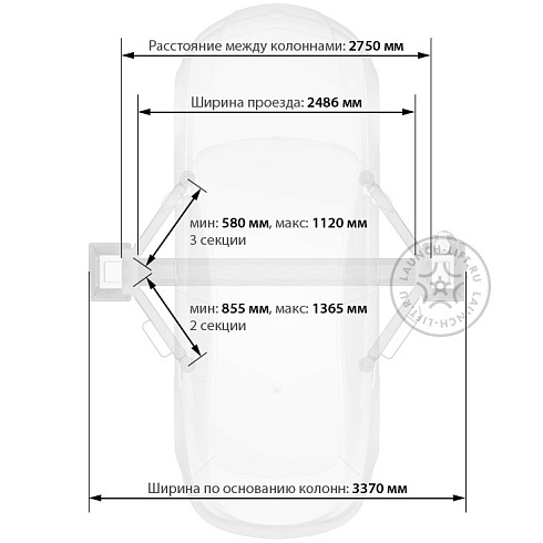 LAUNCH TLT-240SBA подъемник двухстоечный электрогидравлический, 4 тонны, 380 В