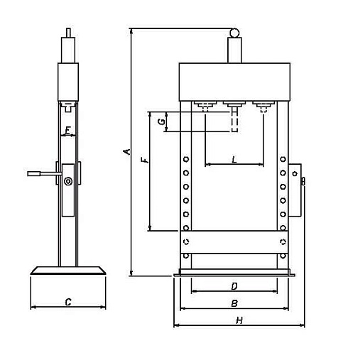 Пресс гидравлический гаражный WERTHER PR10B/PM (ОМА650B)