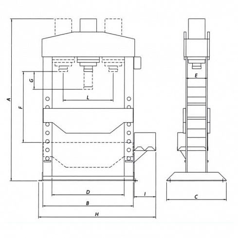 Пресс электрогидравлический гаражный WERTHER PRM50 (ОМА665)